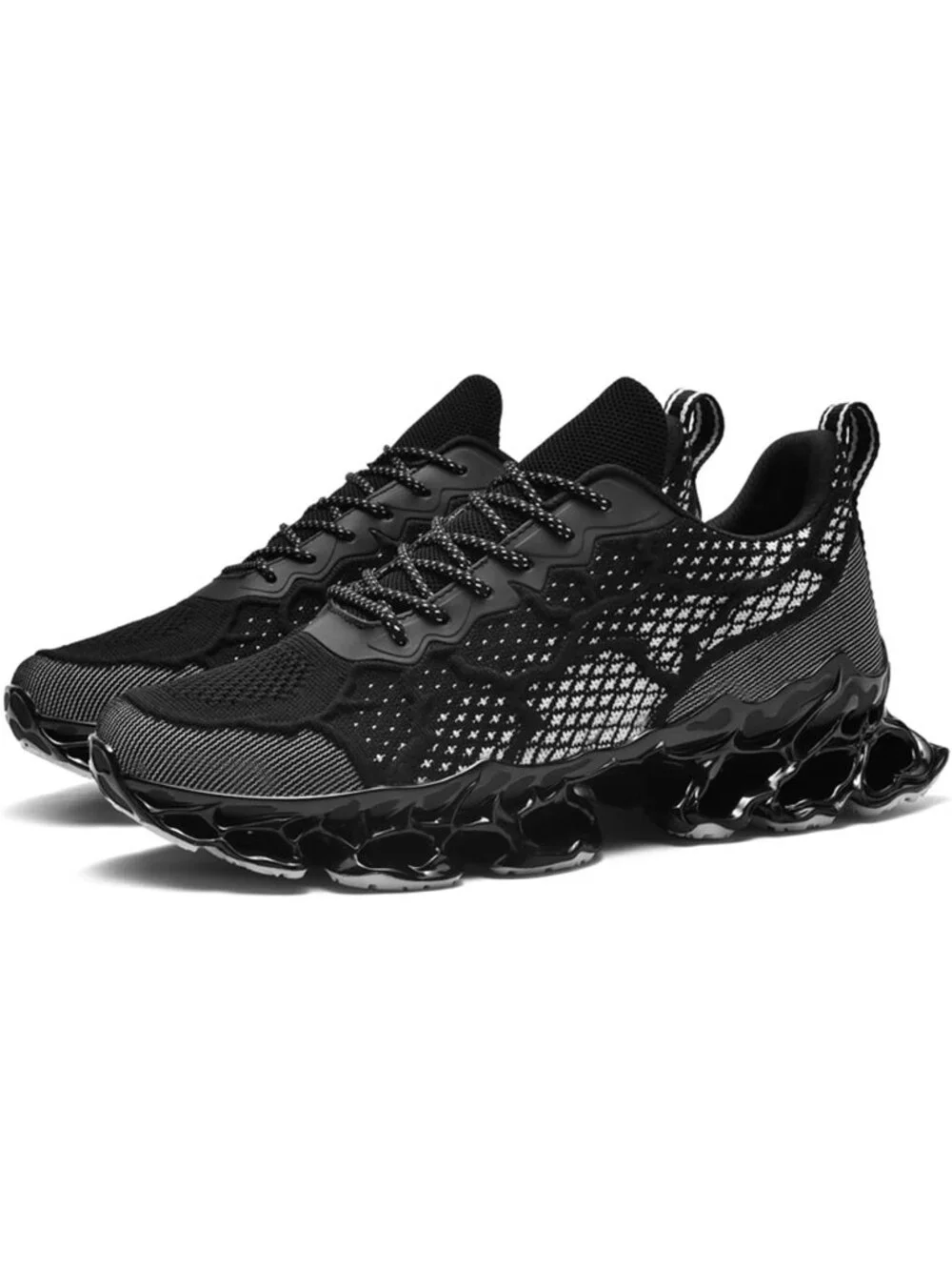 🆕Men's Black Slip on Loafers Walking Tennis Shoes Running Blade Sneakers
